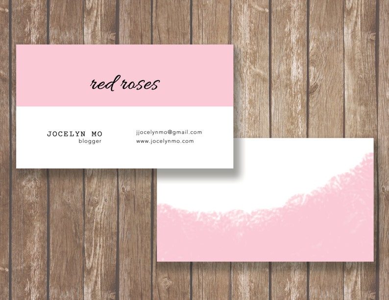 Business Card Template Blogger/Shop Business Card Design Digital Photoshop Files Custom Business Card image 1