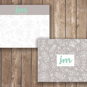 Plantilla de tarjeta de nota personal - Diseño de tarjeta de notas - Archivos de Illustrator digital - Tarjeta de nota personalizada