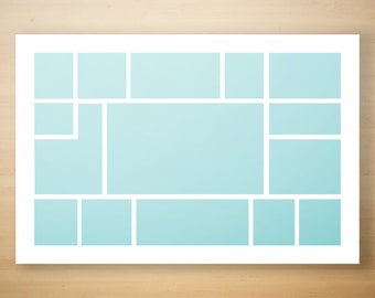 24x36" Photo Collage Template | Photoshop Collage | Mood Board Template | Storyboard | Custom Collage