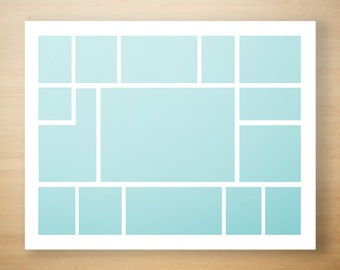 11x14" Photo Collage Template | Photoshop Collage | Mood Board Template | Storyboard | Custom Collage