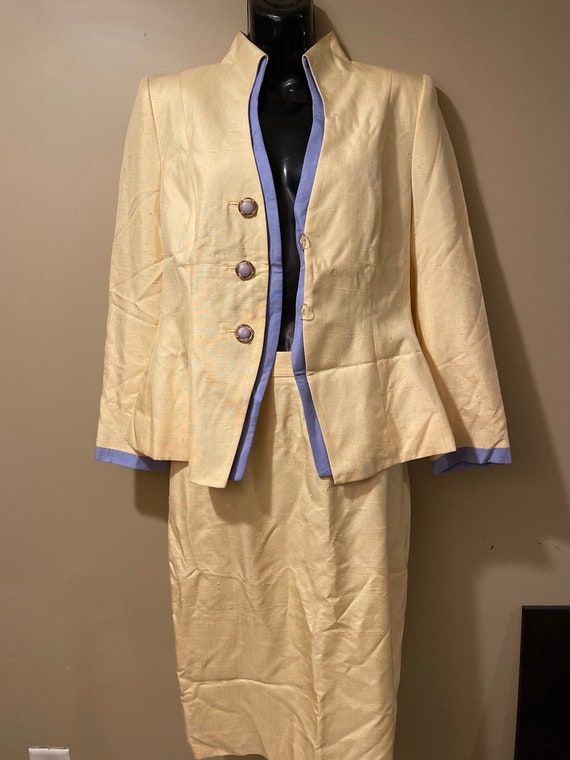 Lilli Ann vintage yellow suit Sz 6