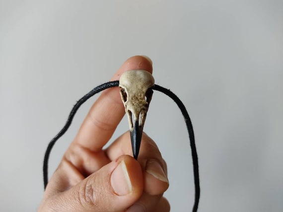 Raven Skull Pendant, Gothic Style Necklace, Skull Art Jewelry, Skull Jewelry, Crow Skull Pendant, Women's Skull Necklaces, Gift for Her