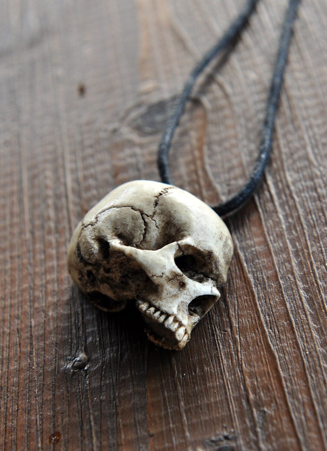 Half on sale skull necklace