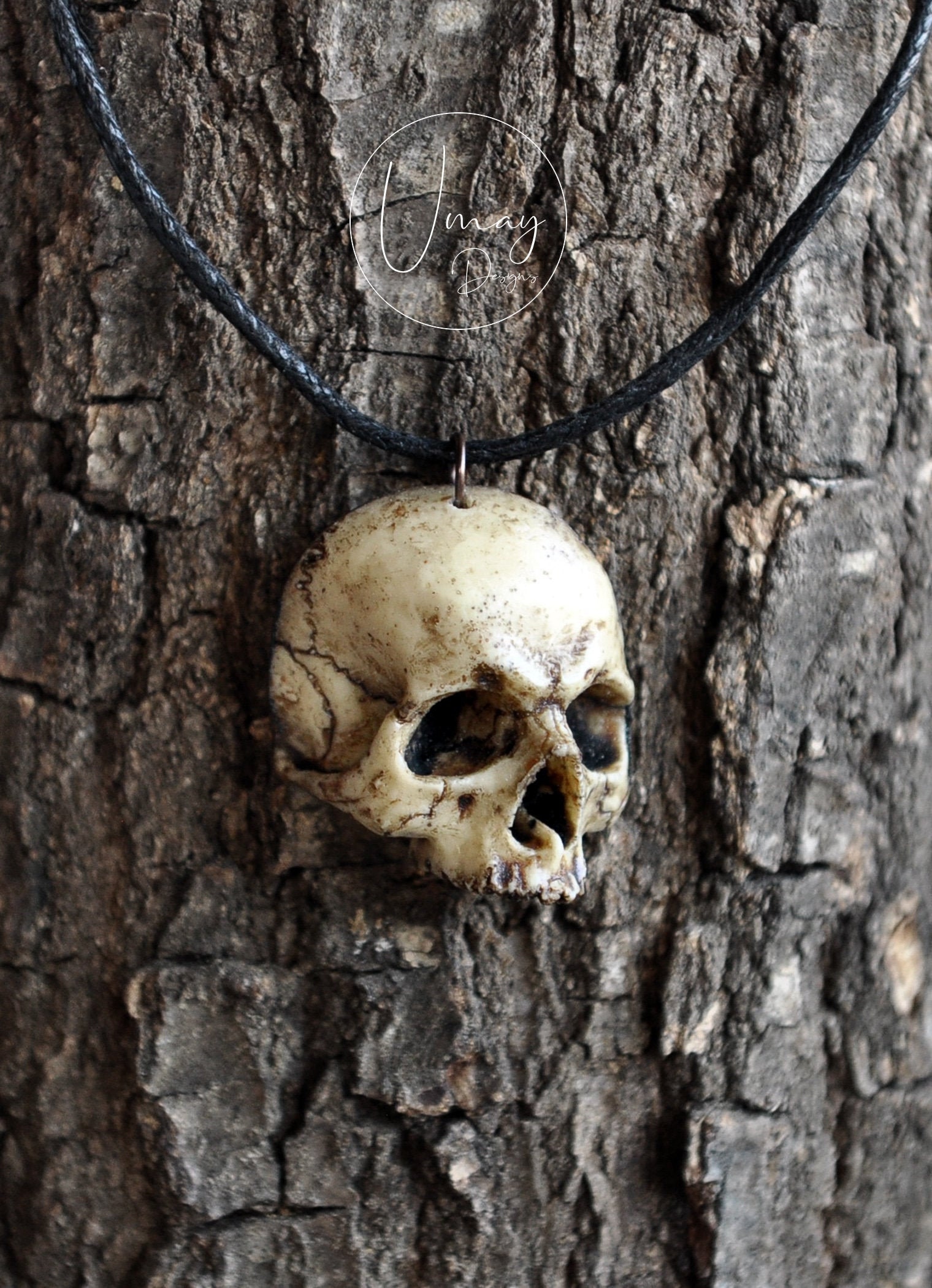 Gothic Skull Necklace, Realistic Skull Pendant, Skull Jewelry for Women, Halloween Party Costume, Totenkopf, Larp, tête de mort, Skull Gifts