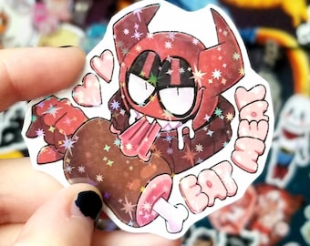 VLEES ETEN !! Sticker (elk 2,5 inch)