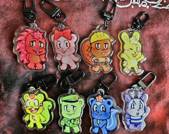Happy Tree Friends Acrylic Keychains // Hang in There! - Etsy