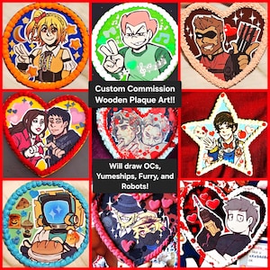 Custom Full Color Wooden Plaque Commissions!
