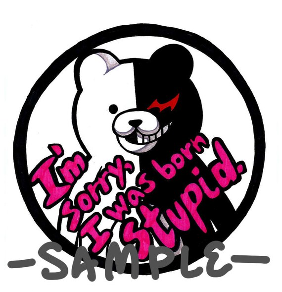 Monokuma Sticker 2in Etsy
