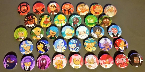 36 Cookie Run Buttons 1 In Each Etsy