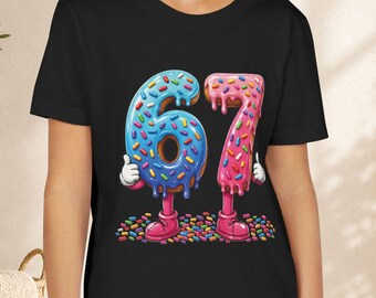 67 Sprinkle Donut Shirt, Six Seven Meme, Gen Alpha Slang Birthday Tee