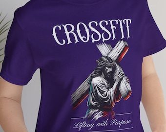 CrossFit Inspirational Tee, CrossFit Christian Fitness Shirt, Lifting with Purpose Workout Tee, Gym Motivation Faith T-Shirt, Fitness Shirt