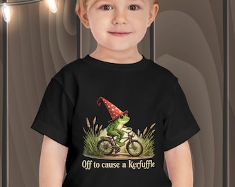 Funny Frog Toddler T-Shirt, Off to Cause a Kerfuffle Shirt