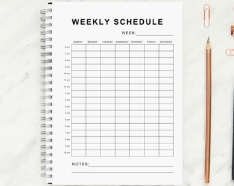 Minimalist Weekly Planner Printable: Black & White Schedule (PDF Download)