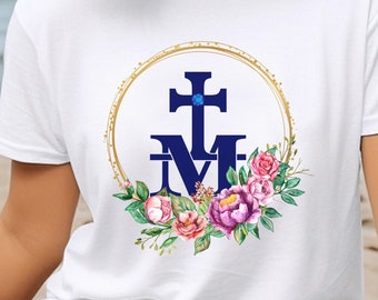 T-shirt Marian Design : Vierge Marie, cadeau catholique