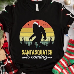 Bigfoot Christmas Shirt, Sasquatch Christmas Shirt, Santasquatch, Bigfoot Christmas, Funny Christmas T-Shirt, Bigfoot Christmas Gift For Men