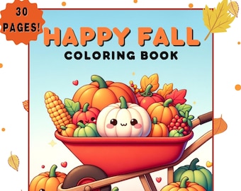 Happy Fall Coloring Book: Autumn Scenes for Kids (PDF)