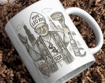 Pope Leo XIV, Chicago American Pope Gift for Catholics, Pope Leo XIV Mug, White Sox Gift, American Pope Mug, South Side Catholic Humor
