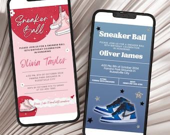 Sneaker Ball Invitation: Animated Birthday Party, Sweet 16, Quinceanera (MP4 Video)