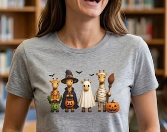 Halloween Giraffe Boo Shirt, Funny Giraffe Halloween T-Shirt, Kids Youth Infant Tee, Cute Animal Halloween Shirt, Gift for Giraffe Lovers