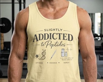Funny Peptide Tank Top, Gym Workout Muscle Shirt, Comfort Colors 9360