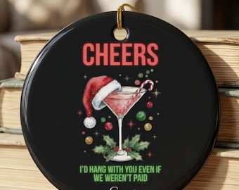 Santas Favorite Coworker Personalized Ornament, Funny Work Bestie Christmas Gift