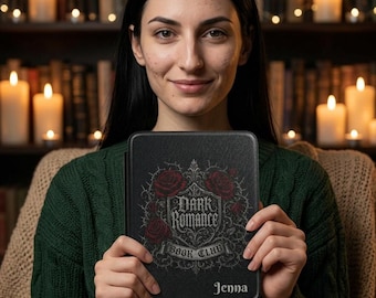 Dark Romance Book Club Kindle Case | Gothic Roses Personalized