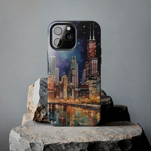 Chicago Cityscape iPhone Case: Impact Resistant Polycarbonate Shell image 3