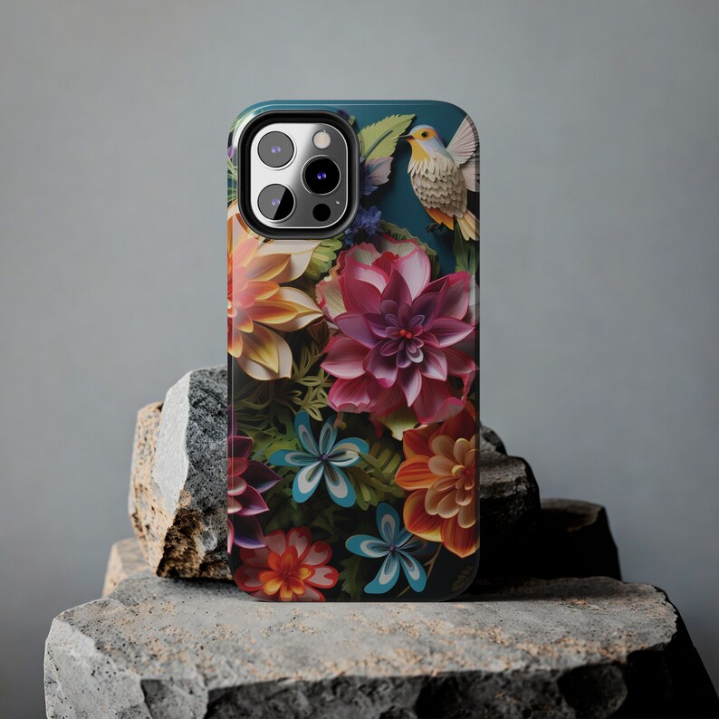 3D Floral iPhone Case: Tough, Impact Resistant, Glossy Finish image 7