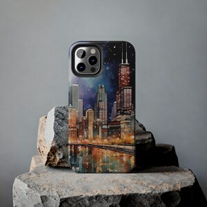 Chicago Cityscape iPhone Case: Impact Resistant Polycarbonate Shell image 6