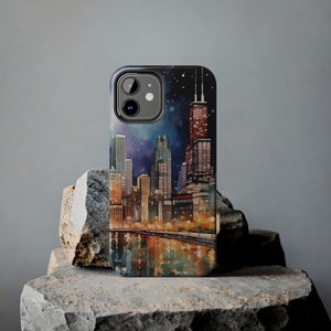 Chicago Cityscape iPhone Case: Impact Resistant Polycarbonate Shell image 4