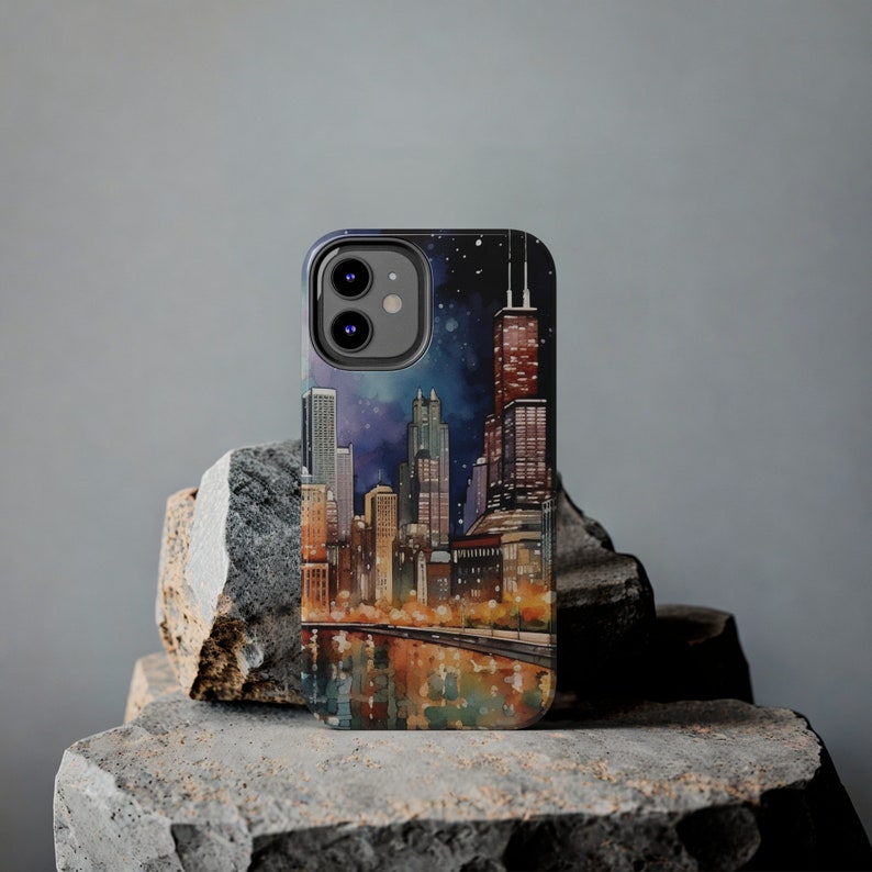 Chicago Cityscape iPhone Case: Impact Resistant Polycarbonate Shell image 5
