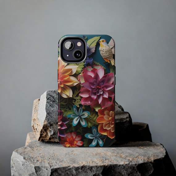 3D Floral iPhone Case: Tough, Impact Resistant, Glossy Finish