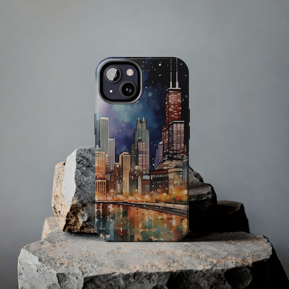 Chicago Cityscape iPhone Case: Impact Resistant Polycarbonate Shell
