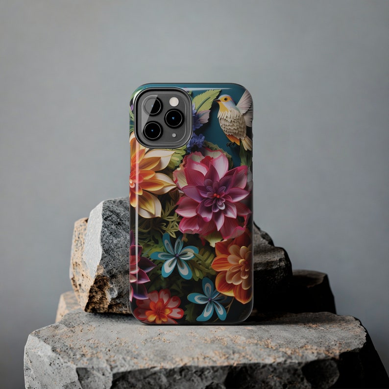 3D Floral iPhone Case: Tough, Impact Resistant, Glossy Finish image 9