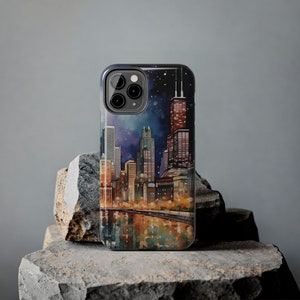 Chicago Cityscape iPhone Case: Impact Resistant Polycarbonate Shell image 9