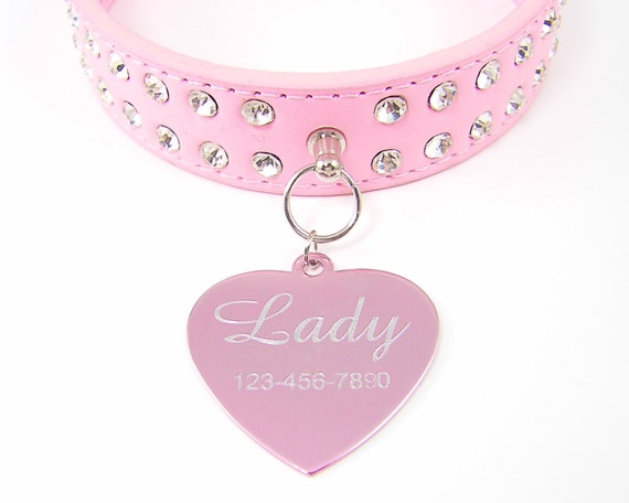 pink cute dog collars