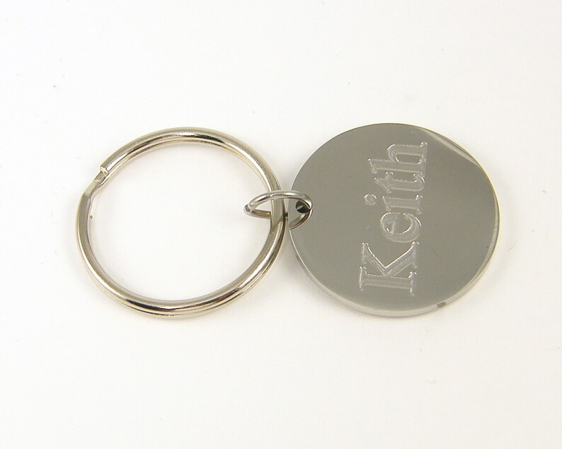 Mens Engraved Keychain Personalized Steel Key Ring Key Chain Etsy