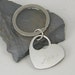 Personalized Heart Keychain, Silver Heart Key Ring, Custom Engraved Key ...