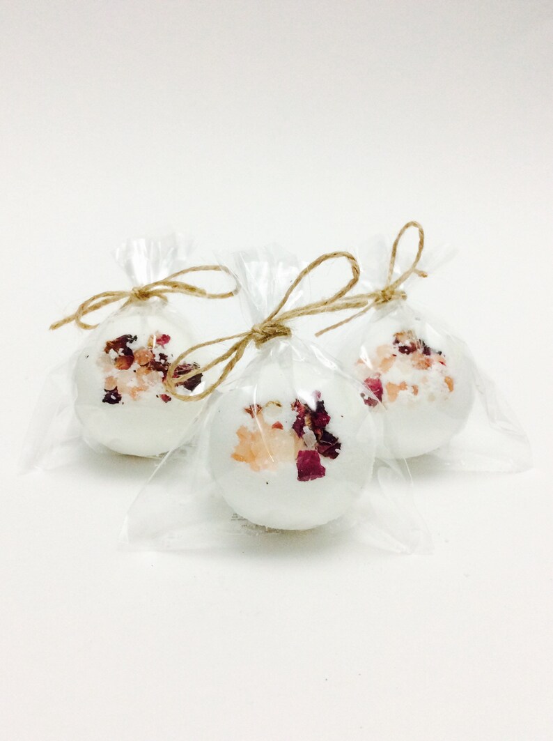 Rustic Wedding Favours Rose Pink Salt Mini Bath Bomb Bridal Etsy
