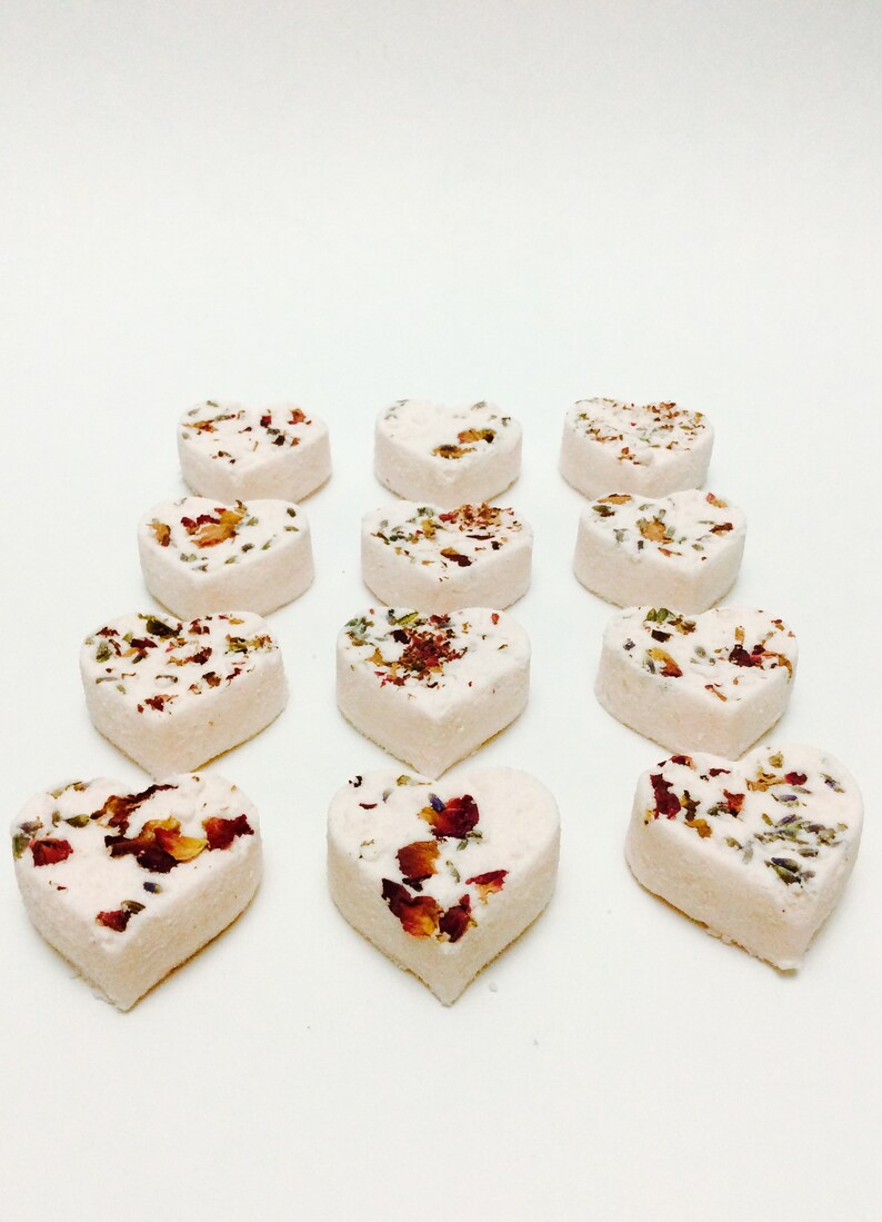 Bridal Shower Favors, Wedding Shower Favor, Baby Shower Favor, Wedding Favors for Guests, Mini Lavender Rose Heart Bath Bomb Favors, in Bulk 