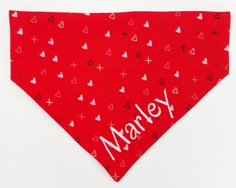 Valentine Dog Bandana Over the Collar Valentie/'s Day Donuts Hearts