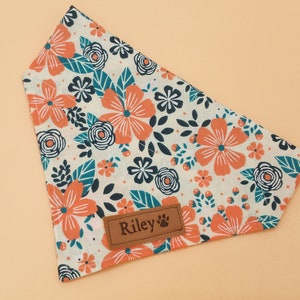 Personalized Spring Floral Dog Bandana // Over the Collar // Spring Cat Bandana // Flower Dog Bandana // Easter Dog Bandana // Custom