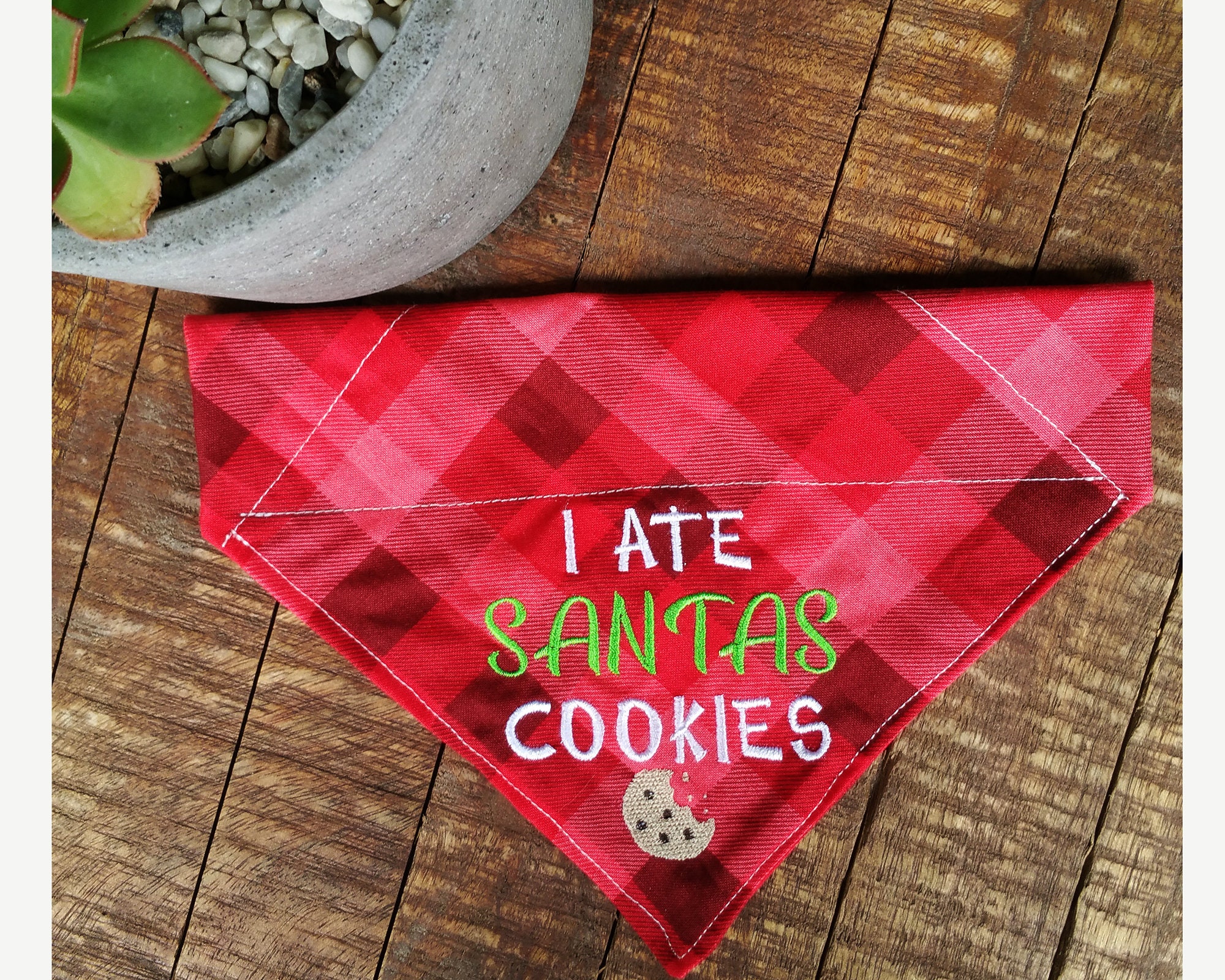 Funny Christmas Dog Bandana I Ate Santas Cookies Bandana Etsy