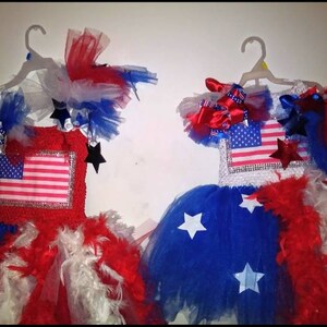 Oh so Cute feather and tutu 4th of July Tutu set - Each tutu is sold separately