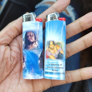 In Memory of picture lighters. These lighters make a great gift and keepsakes #each lighter is sold separately