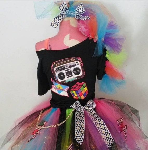 Cute Adult size 80 s theme tutu set