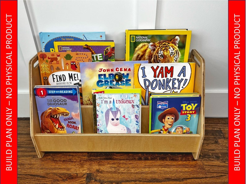 Montessori Bookcase for Kids Digital Plans Etsy