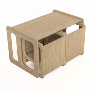 Mesa y sillas Montessori - Planos digitales