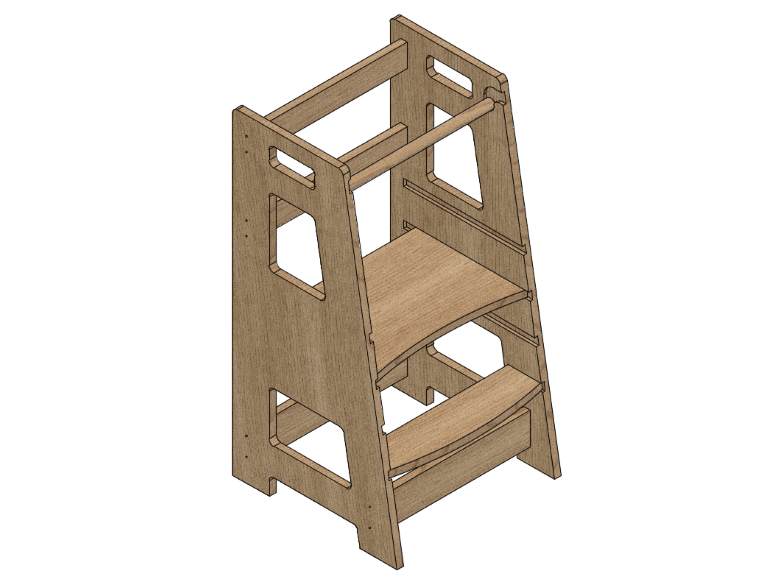 Toddler Tower, Wooden Kids Kitchen Stool Helper With Height Adjustable Platform Safety Rail Whiteboard Chalkboard Step Stool Standing Tower Counter Bathroo