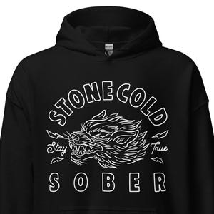 Stone Cold Sober Hoodie, AA Hoodies, Recovery Hoodie, Recovery Clothing, Sobriety Gift, Sober Clothing, Recovery Gift, NA Hoodies